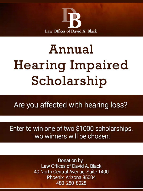 Hearing Impaired Scholarships Flyer